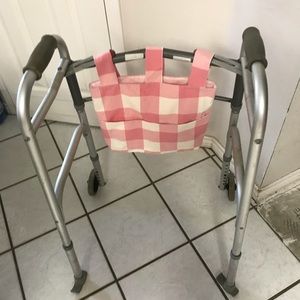 Handmade bag for walker, stroller, closet rod, etc